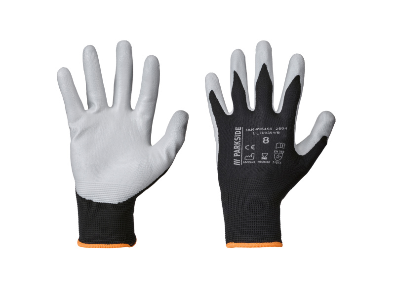 Parkside® Pracovní rukavice, 3 páry (Nano Flex, 8)
