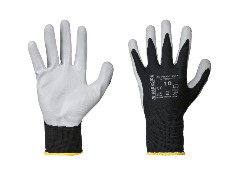 Parkside® Pracovní rukavice, 3 páry (Nano Flex, 10)
