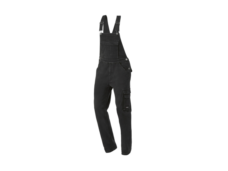 Parkside® Pánské pracovní kalhoty s laclem (černá, 48)