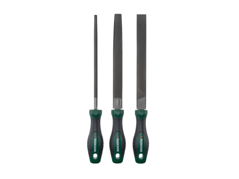 Parkside® Sada pilníků / rašplí / drátěných kartáčů / dlát, 3dílná (sada pilníků, 3dílná)