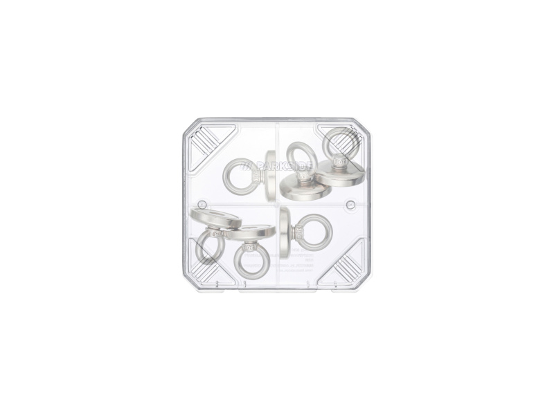Parkside® Neodymové magnety / Magnetické svorky (magnet s očkem)