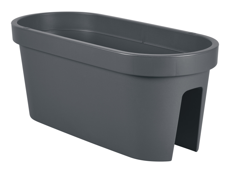 Parkside® Květináč na zábradlí Newport, 60 cm (antracitová)