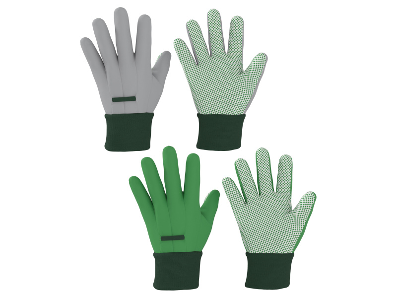 Parkside® Dámské / Pánské zahradní rukavice, 2 páry (šedá/zelená, 7)