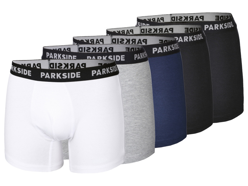 Parkside® Pánské boxerky, 5 kusů (šedá/černá/bílá/navy, 5/M)