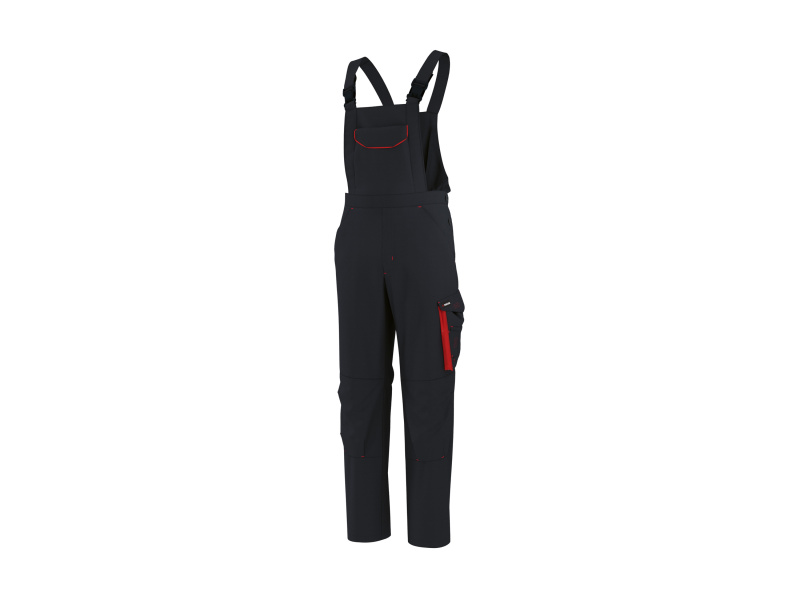 Parkside® Pánské pracovní kalhoty s laclem (černá, M (48/50))