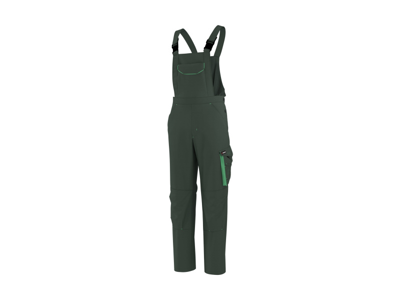 Parkside® Pánské pracovní kalhoty s laclem (zelená, L (52/54))
