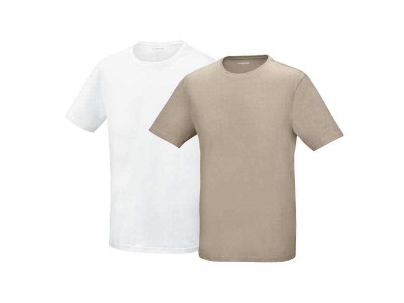Parkside® Pánské triko, 2 kusy (béžová/bílá, XL (56/58))