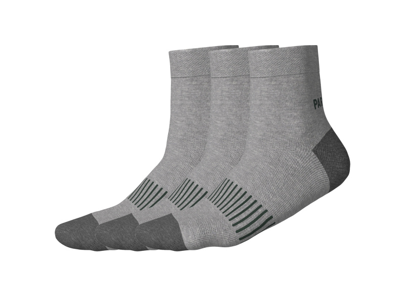 Parkside® Pánské pracovní ponožky, 3 páry (šedá, 43-46)