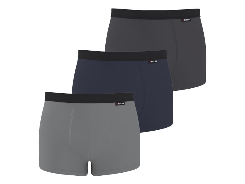 Parkside® Pánské boxerky, 3 kusy (tmavě modrá/šedá/světle šedá, 5/M)