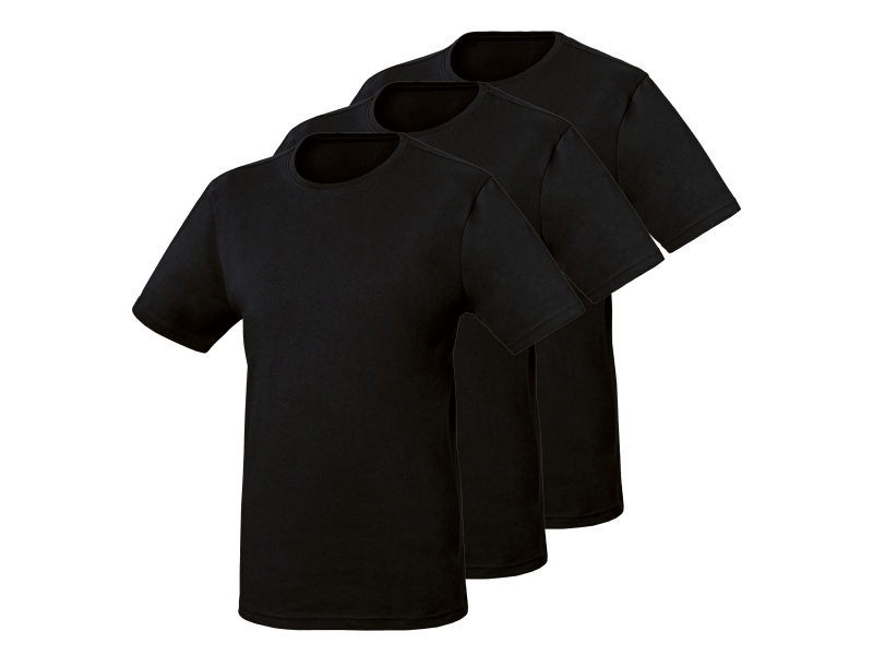Parkside® Pánské triko, 3 kusy (černá, L (52-54))