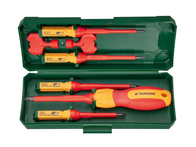 Parkside® Šroubovák s vyměnitelnými nástavci, 1 000 V