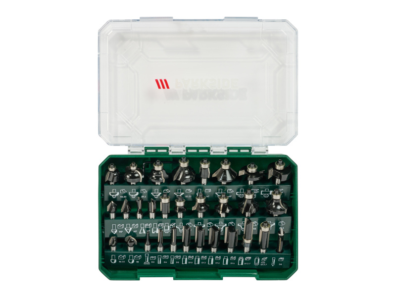 Parkside® Sada frézovacích bitů pro horní frézku PFB 30 A1, 30dílná