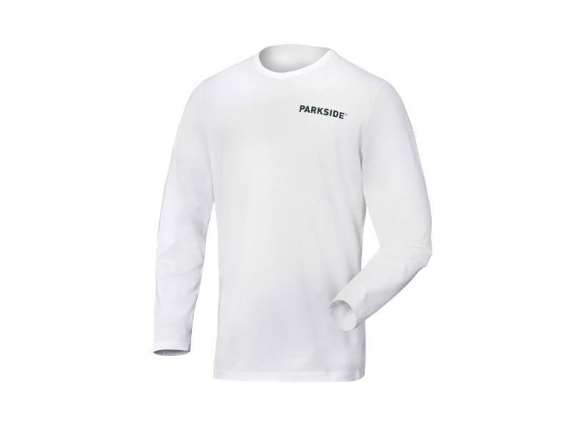 Parkside® Pánské triko s dlouhými rukávy Fan Edition (bílá, L (52/54))