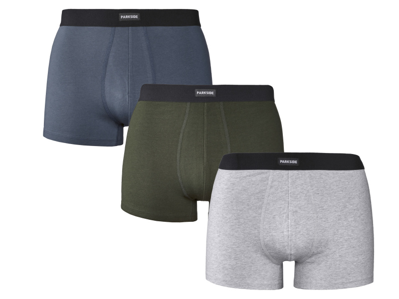 Parkside® Pánské boxerky, 3 kusy (zelená/modrá/šedá, 7/Xl)