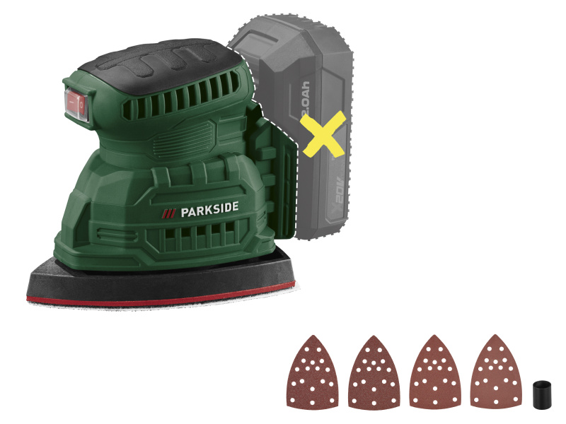 Parkside® Aku excentrická bruska Paexsg 20-Li B1 / Aku multibruska Pamsg 20-Li B1 – bez akumulátoru a nabíječky