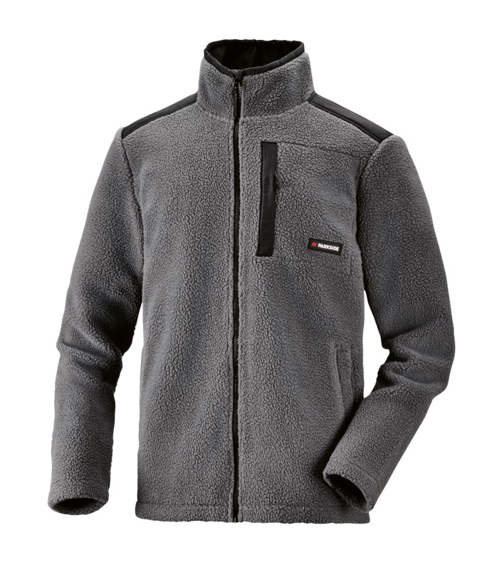 Parkside® Pánská bunda z umělé jehněčí kožešiny (šedá, L (52-54))