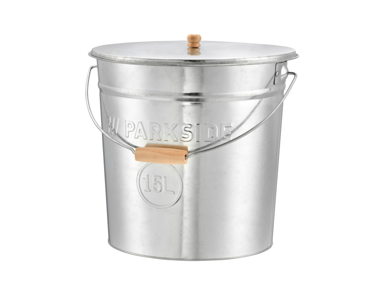Parkside® Kbelík na popel s víkem, 15 l (pozinkované)