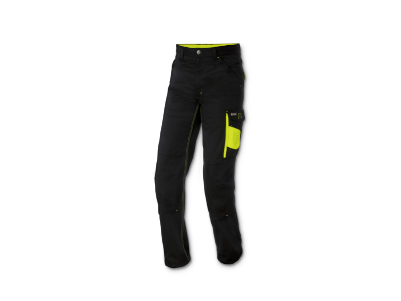 Parkside® Pánské pracovní kalhoty do pasu, zateplené. (černá/žlutá, 56)