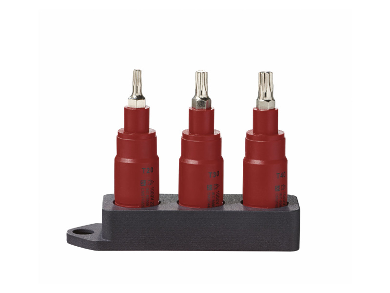Parkside® Sada bitů 1000 V / Sada nástrčných klíčů 1000 V / Ráčna 3/8″ 1000 V (sada bitů/torx)