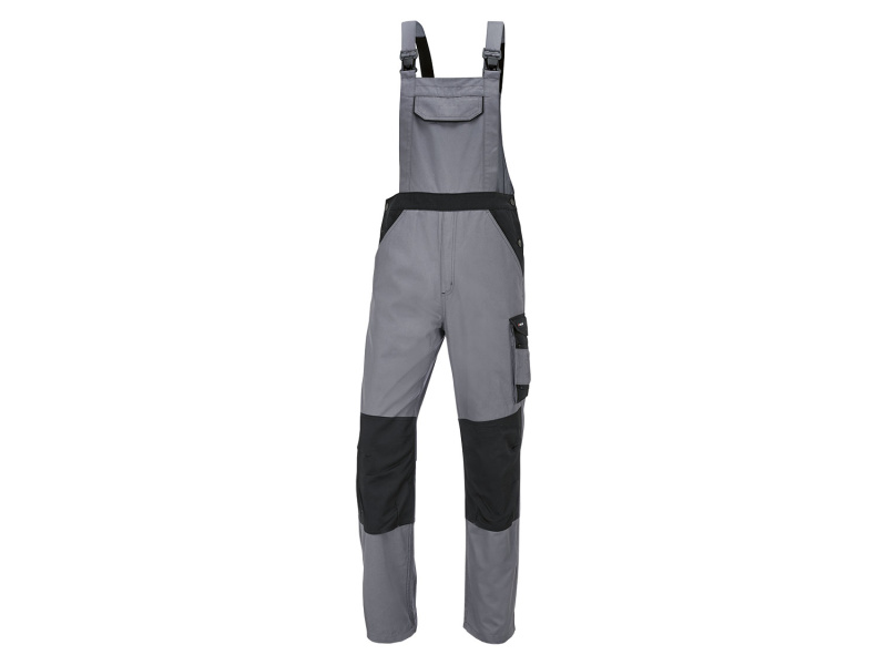 Parkside® Pánské zateplené pracovní kalhoty s laclem (50, šedá/černá)