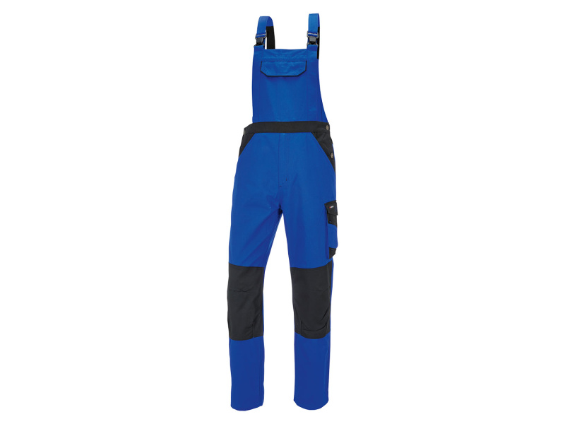 Parkside® Pánské zateplené pracovní kalhoty s laclem (54, modrá/černá)