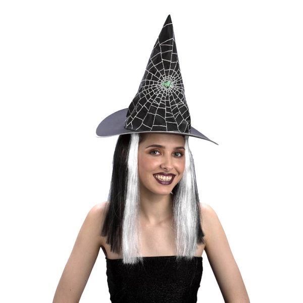 Klobouk Čarodějnice s vlasy