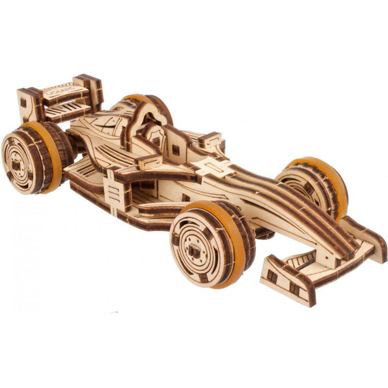 Ugears 3D dřevěné mechanické puzzle Compact Racer