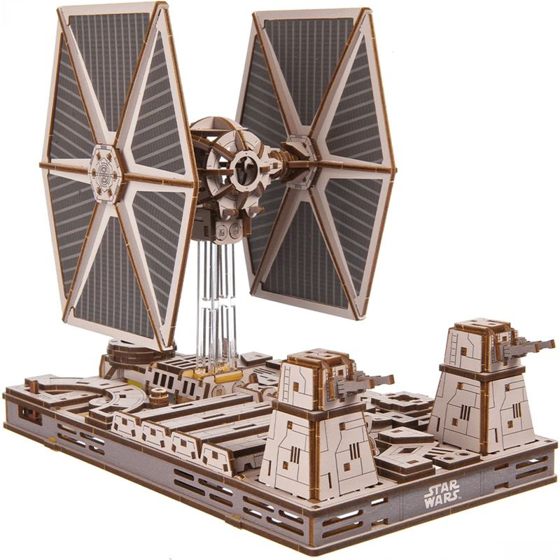 Ugears 3D dřevěná mechanická skládačka Star Wars Stíhačka TIE