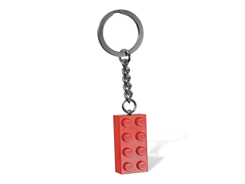LEGO Červený přívěsek na klíče ve tvaru kostky