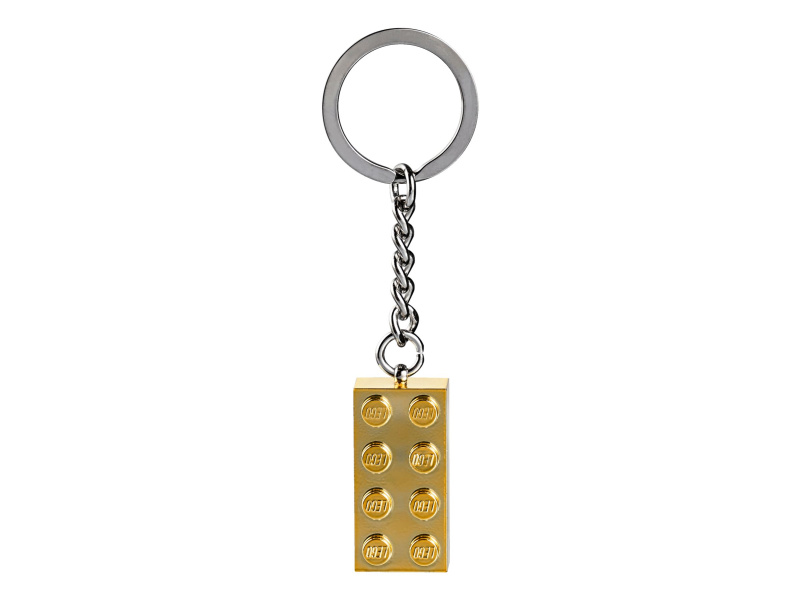 LEGO Přívěsek na klíče se zlatou kostkou 2 x 4