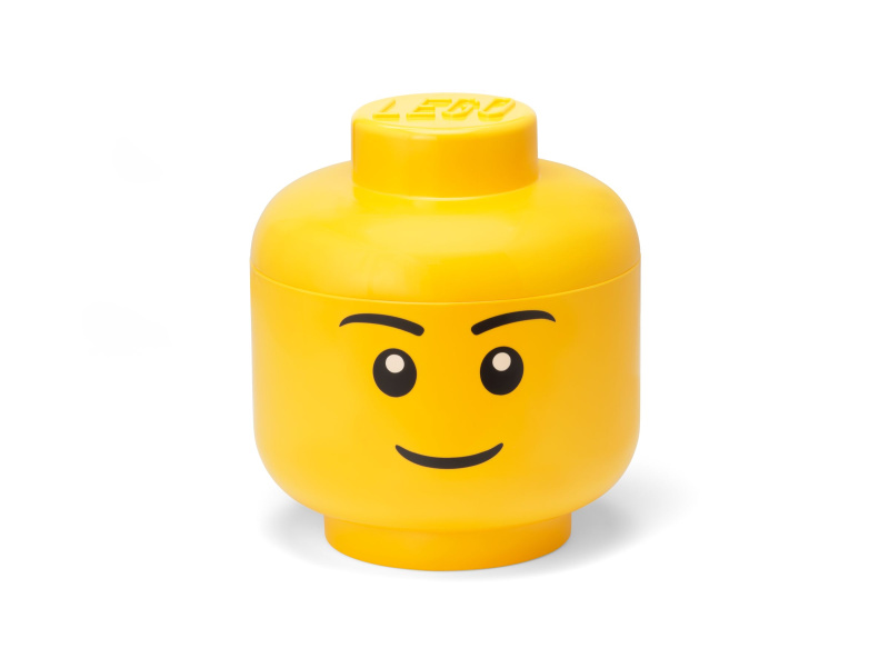 Velký LEGO úložný box - hlava minifigurky (chlapecká)