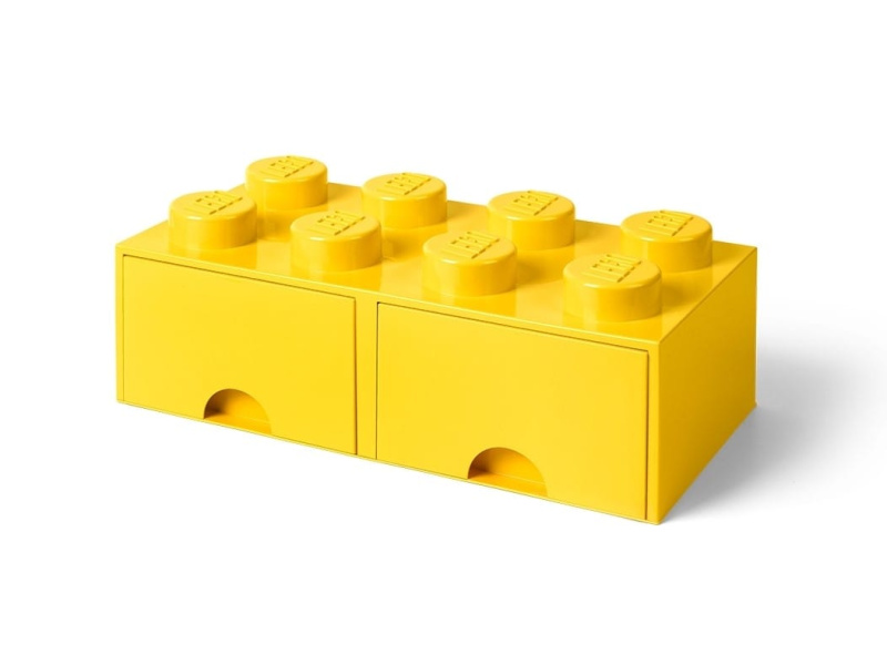 Žlutá úložná kostka's 8 výstupky