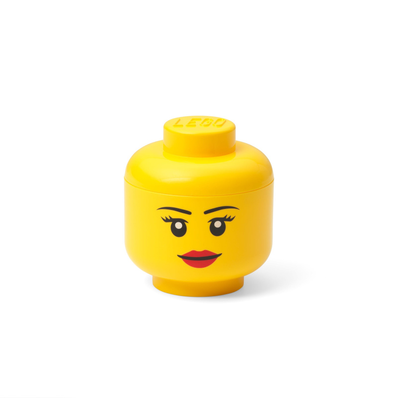 Malý LEGO úložný box - hlava minifigurky (dívka)