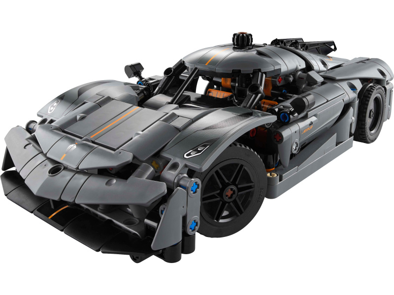 Šedé hyperauto Koenigsegg Jesko Absolut