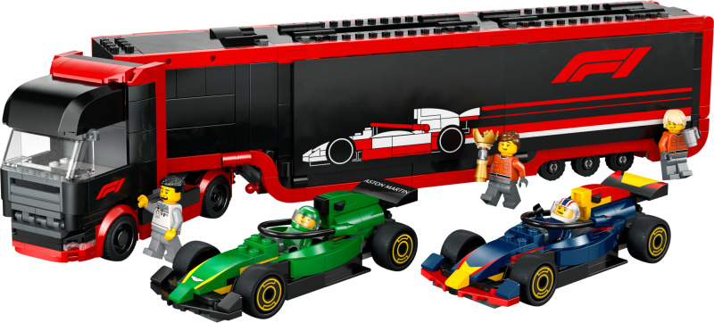 Kamion F1 s vozy F1 RB20 a AMR24