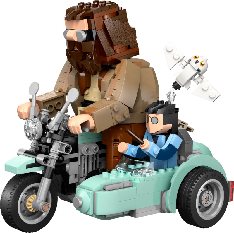 Hagrid a Harry na motorce
