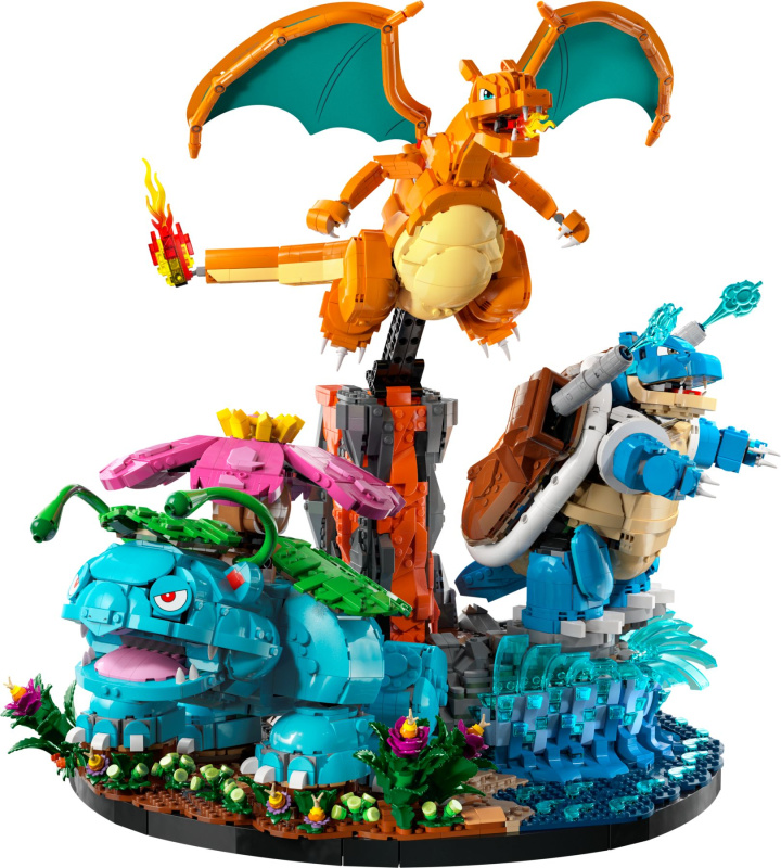 Venusaur, Charizard a Blastoise