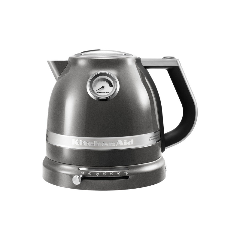 KitchenAid Retro rychlovarná konvice Artisan 5KEK1522, 1,5 l, stříbřitě šedá 5KEK1522EMS