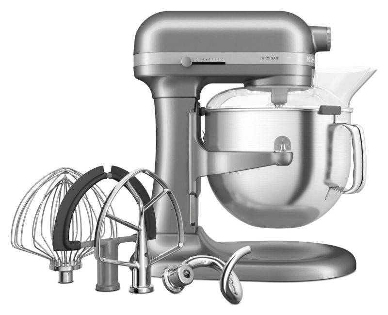 KitchenAid Kuchyňský robot Artisan 5KSM70SHX, se zvedací mísou 6,6 l, stříbřitě šedá 5KSM70SHXEMS