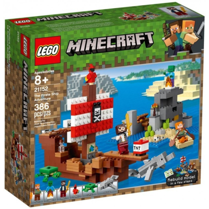 Lego® minecraft 21152 dobrodružství pirátské lodi
