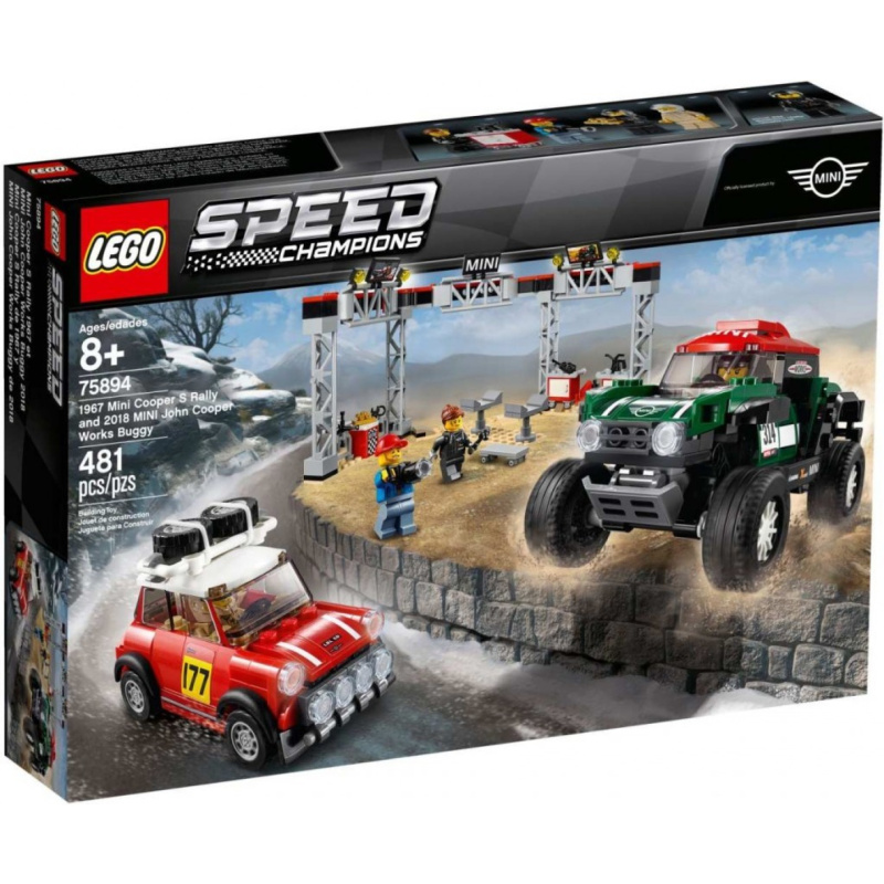 Lego® speed champions 75894 967 mini cooper s rally a 2018 mini john cooper works buggy