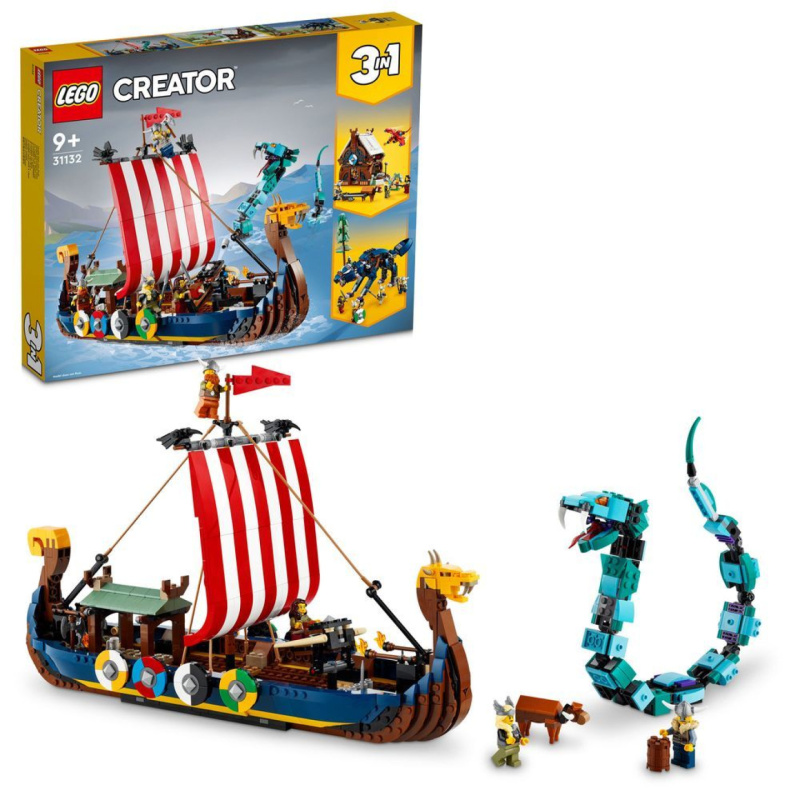 Lego® creator 31132 vikingská loď a mořský had
