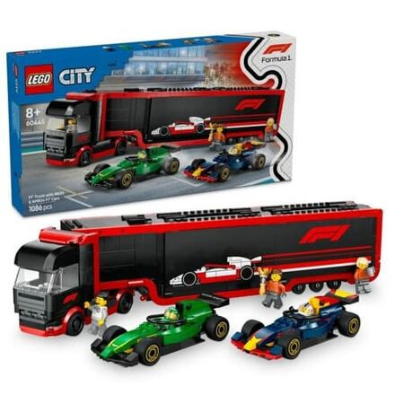 Lego City F1 Tahač s vozy RB20 a AMR24 F1