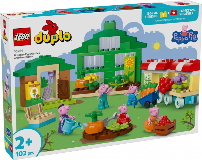 LEGO DUPLO Peppa Pig zahrada a skleník dědečka prasátka