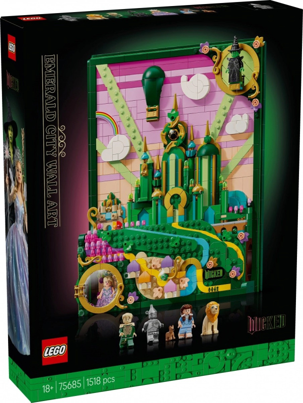 lego wicked obraz emerald city – stavebnice na zeď pro dospělé