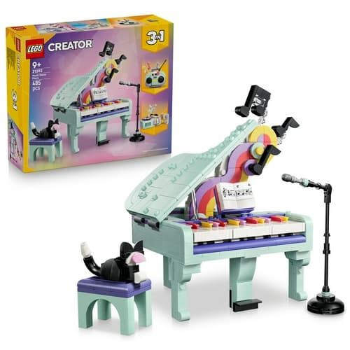 LEGO LEGO® Creator 31392 Hudební dekorace: Klavír s kočkou