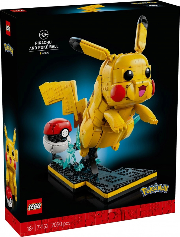 LEGO Pokémon pikachu a pokéball – sběratelský model