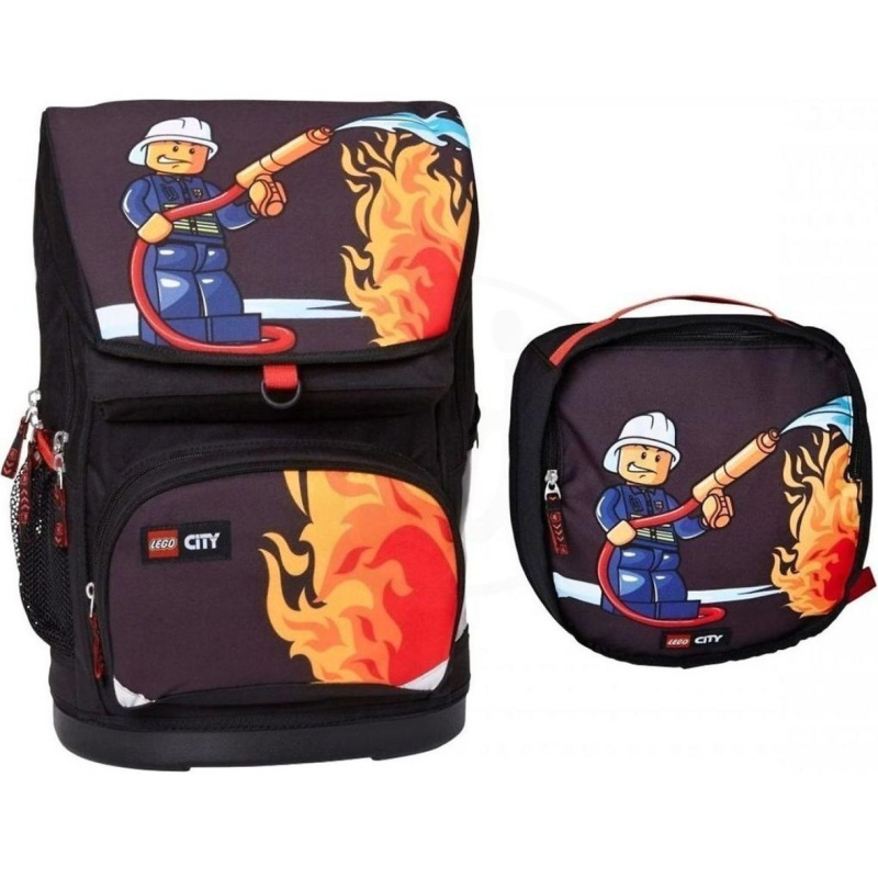 Školní aktovka lego city fire small 2-dílný set