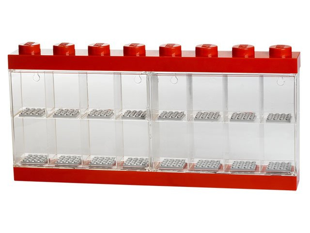 LEGO sběratelská skříňka na 16 minifigurek - červená