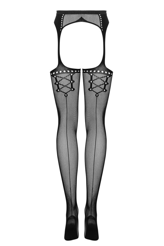 Punčochy Garter stocking S314 - Obsessive černá S/M/L